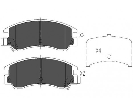 Bromsbeläggssats, skivbroms KBP-8008 Kavo parts