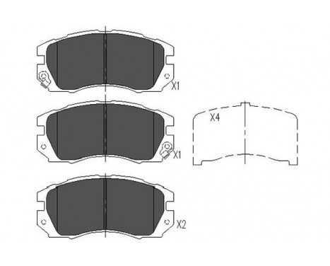 Bromsbeläggssats, skivbroms KBP-8013 Kavo parts