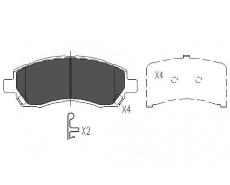Bromsbeläggssats, skivbroms KBP-8015 Kavo parts