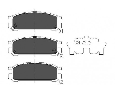 Bromsbeläggssats, skivbroms KBP-8016 Kavo parts