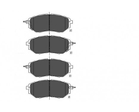 Bromsbeläggssats, skivbroms KBP-8020 Kavo parts