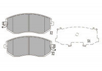 Bromsbeläggssats, skivbroms KBP-8025 Kavo parts