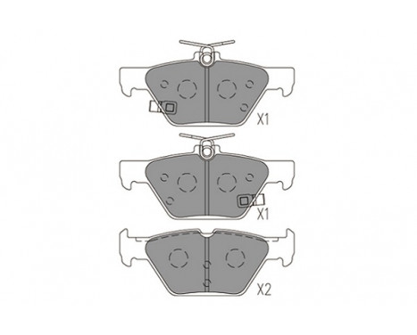 Bromsbeläggssats, skivbroms KBP-8028 Kavo parts
