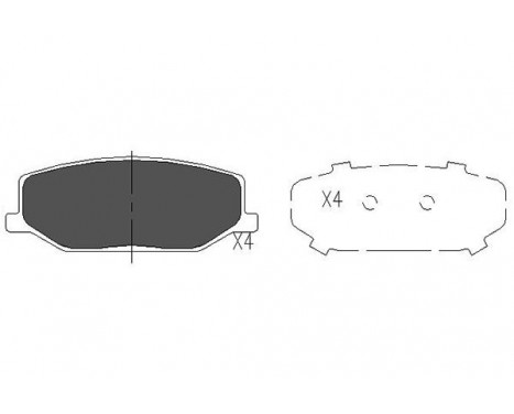 Bromsbeläggssats, skivbroms KBP-8502 Kavo parts