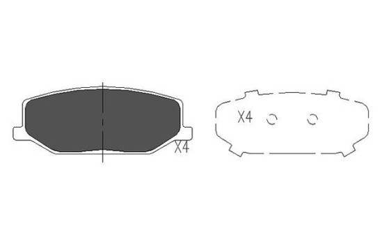 Bromsbeläggssats, skivbroms KBP-8502 Kavo parts
