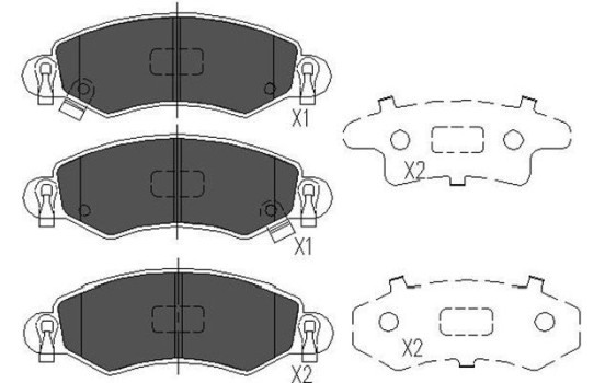 Bromsbeläggssats, skivbroms KBP-8508 Kavo parts