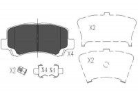 Bromsbeläggssats, skivbroms KBP-8509 Kavo parts