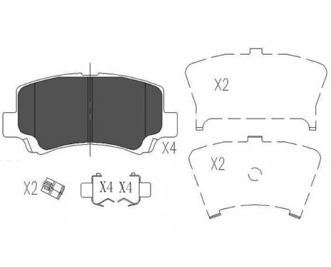Bromsbeläggssats, skivbroms KBP-8509 Kavo parts