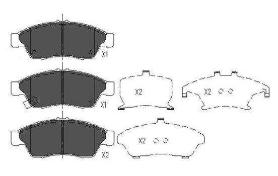 Bromsbeläggssats, skivbroms KBP-8510 Kavo parts