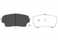 Bromsbeläggssats, skivbroms KBP-8511 Kavo parts
