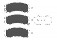 Bromsbeläggssats, skivbroms KBP-8513 Kavo parts