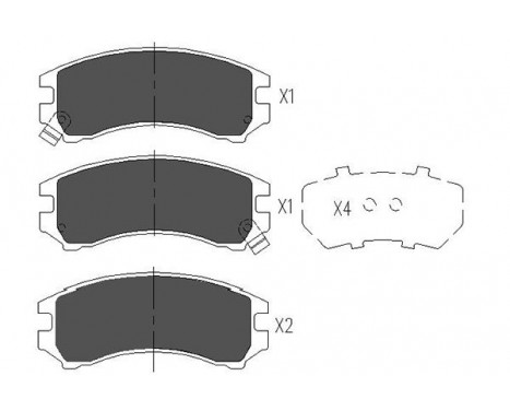 Bromsbeläggssats, skivbroms KBP-8513 Kavo parts