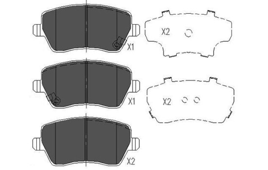 Bromsbeläggssats, skivbroms KBP-8522 Kavo parts