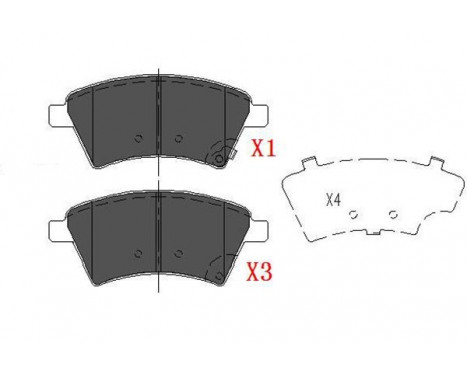 Bromsbeläggssats, skivbroms KBP-8523 Kavo parts