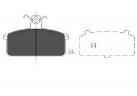 Bromsbeläggssats, skivbroms KBP-8524 Kavo parts