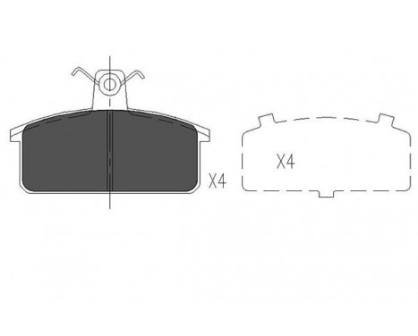 Bromsbeläggssats, skivbroms KBP-8524 Kavo parts