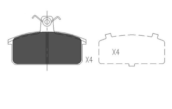 Bromsbeläggssats, skivbroms KBP-8524 Kavo parts