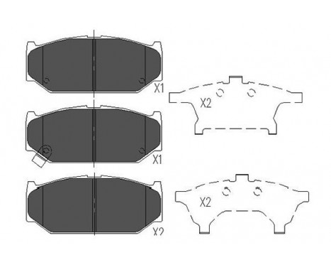 Bromsbeläggssats, skivbroms KBP-8525 Kavo parts