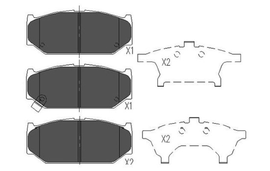 Bromsbeläggssats, skivbroms KBP-8525 Kavo parts