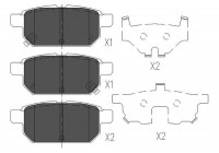 Bromsbeläggssats, skivbroms KBP-8526 Kavo parts