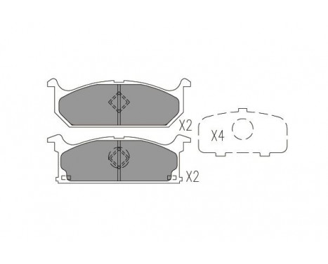 Bromsbeläggssats, skivbroms KBP-8527 Kavo parts