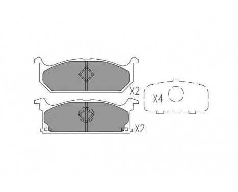 Bromsbeläggssats, skivbroms KBP-8527 Kavo parts, bild 2