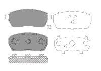 Bromsbeläggssats, skivbroms KBP-8529 Kavo parts