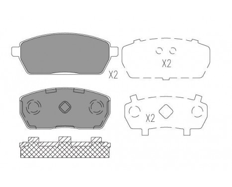 Bromsbeläggssats, skivbroms KBP-8529 Kavo parts, bild 2