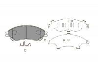 Bromsbeläggssats, skivbroms KBP-8533 Kavo parts