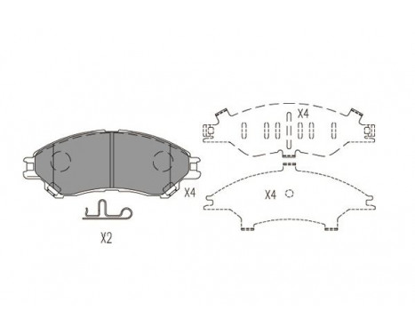 Bromsbeläggssats, skivbroms KBP-8533 Kavo parts