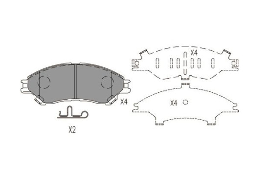 Bromsbeläggssats, skivbroms KBP-8533 Kavo parts