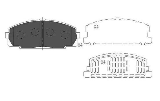 Bromsbeläggssats, skivbroms KBP-9002 Kavo parts