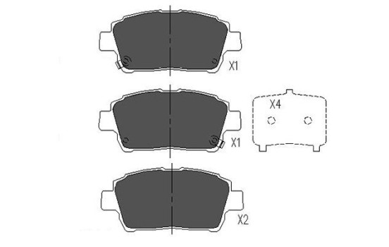 Bromsbeläggssats, skivbroms KBP-9009 Kavo parts