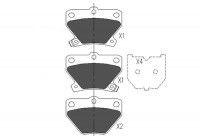 Bromsbeläggssats, skivbroms KBP-9013 Kavo parts