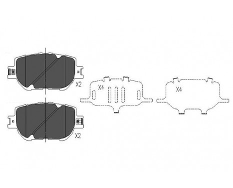 Bromsbeläggssats, skivbroms KBP-9015 Kavo parts