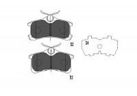 Bromsbeläggssats, skivbroms KBP-9017 Kavo parts