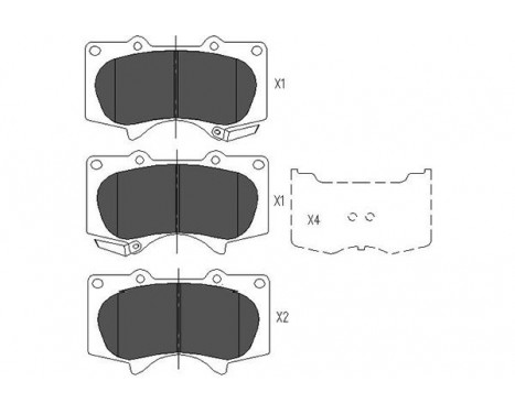 Bromsbeläggssats, skivbroms KBP-9020 Kavo parts