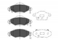 Bromsbeläggssats, skivbroms KBP-9023 Kavo parts