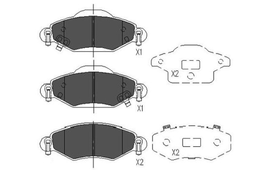 Bromsbeläggssats, skivbroms KBP-9023 Kavo parts