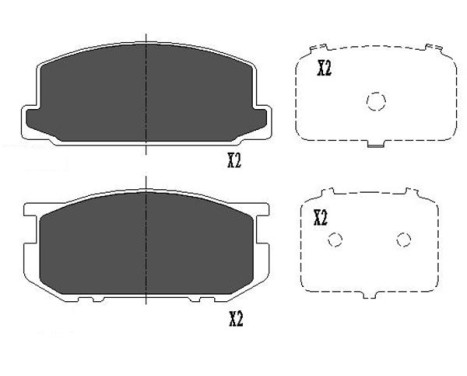 Bromsbeläggssats, skivbroms KBP-9030 Kavo parts