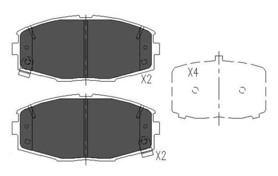 Bromsbeläggssats, skivbroms KBP-9034 Kavo parts, bild 2