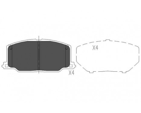 Bromsbeläggssats, skivbroms KBP-9036 Kavo parts