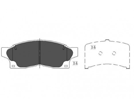 Bromsbeläggssats, skivbroms KBP-9038 Kavo parts