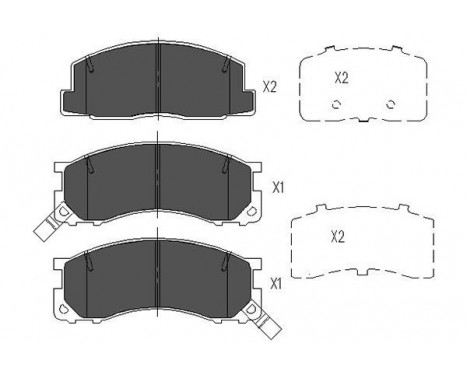 Bromsbeläggssats, skivbroms KBP-9040 Kavo parts