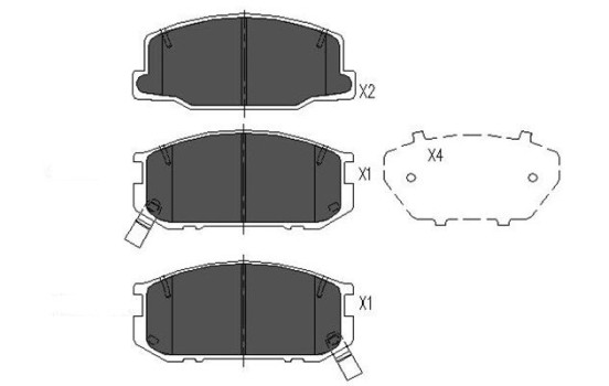 Bromsbeläggssats, skivbroms KBP-9041 Kavo parts