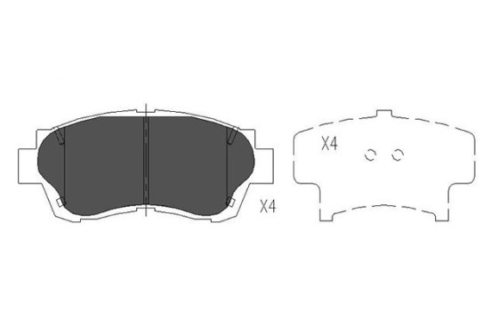 Bromsbeläggssats, skivbroms KBP-9042 Kavo parts