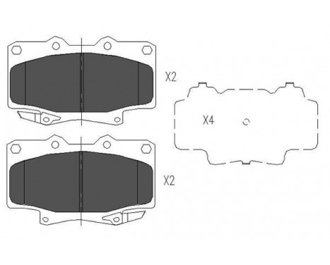 Bromsbeläggssats, skivbroms KBP-9043 Kavo parts