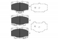 Bromsbeläggssats, skivbroms KBP-9048 Kavo parts