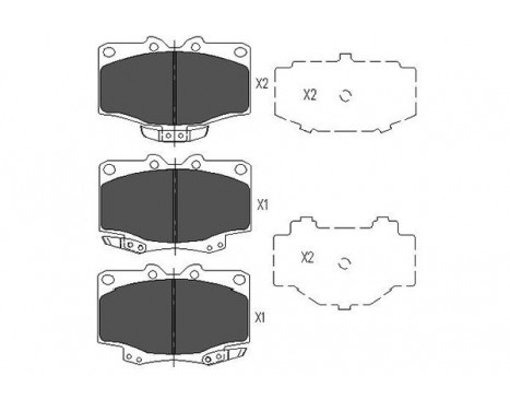 Bromsbeläggssats, skivbroms KBP-9048 Kavo parts