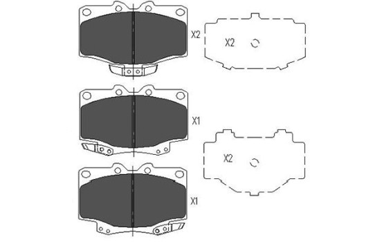 Bromsbeläggssats, skivbroms KBP-9048 Kavo parts